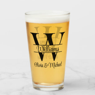 Personalisiertes Mr und Mrs Hochzeits Toast Gesche Glas