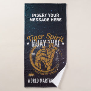 Personalisiertes Muay Thai Handtuch - Tiger Spirit Badehandtuch