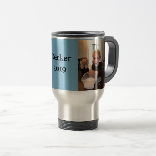 PERSONALISIERTES MUG MIT 2 BILDERN REISEBECHER (VorderseiteRechts)
