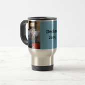 PERSONALISIERTES MUG MIT 2 BILDERN REISEBECHER (Vorderseite Links)