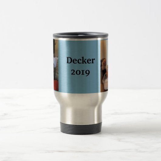 PERSONALISIERTES MUG MIT 2 BILDERN REISEBECHER (Mittel)