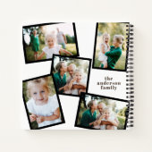 Personalisiertes Multi-Foto Schwarz elegant modern Notizblock (Rückseite)