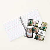 Personalisiertes Multi-Foto Schwarz elegant modern Notizblock (Innenseite)