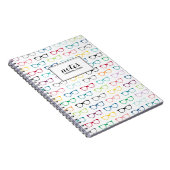 Personalisiertes Multicolor-Nerd-Glasmuster Notizblock (Rechte Seite)