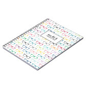 Personalisiertes Multicolor-Nerd-Glasmuster Notizblock (Linke Seite)
