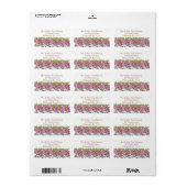 Personalisiertes Multifunktionsband und Rose - Blu Adressaufkleber (Vorne)