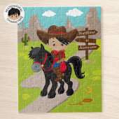 Personalisiertes multikulturelles Cowboy Jigsaw Pu Puzzle
