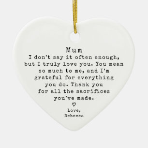 Personalisiertes Mum Geschenk Vintag Minimal Weihn Keramik Ornament