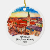 Personalisiertes Münchner Ornament, Deutschland Keramik Ornament (Vorne)