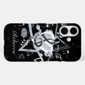 Personalisiertes Musical Star-Noten-Designmuster Case-Mate iPhone Hülle (Rückseite (Horizontal))