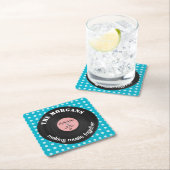 Personalisiertes Musikalbum Retro-Design Rechteckiger Pappuntersetzer (Vor Ort)