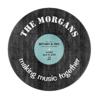 Personalisiertes Musikalbum Retro-Design Schneidebrett