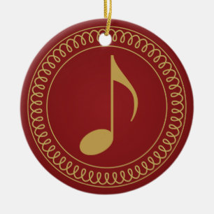 Personalisiertes Musiknote-Weihnachtsgeschenk 2011 Keramik Ornament