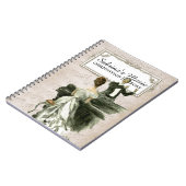 Personalisiertes MusikNotebook Vintag Piano Lady Notizblock (Linke Seite)