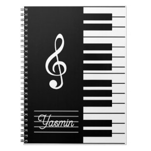 Personalisiertes Musiknotizbuch Klavierlehrer Notizblock