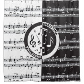Personalisiertes Musikstück Duschvorhang (Vorderseite)