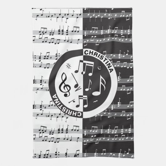  Personalisiertes Musikstück Geschirrtuch (Vertikal)