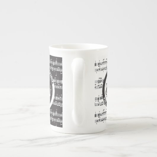 Personalisiertes Musikstück Porzellantasse (Rückseite)