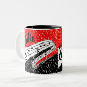 Personalisiertes Musikthema Zweifarbige Tasse (Vorderseite Links)