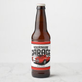 Personalisiertes Muskelwagen 1967 Garage Bierflaschenetikett (Vorderseite)