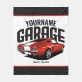 Personalisiertes Muskelwagen 1967 Garage Fleecedecke (Vorderseite)