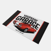 Personalisiertes Muskelwagen 1967 Garage Fußmatte (Schrägansicht)