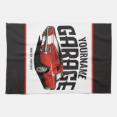 Personalisiertes Muskelwagen 1967 Garage Geschirrtuch (Horizontal)