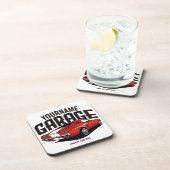 Personalisiertes Muskelwagen 1967 Garage Getränkeuntersetzer (Rechte Seite)