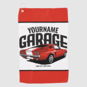Personalisiertes Muskelwagen 1967 Garage Golfhandtuch (Vorderseite)