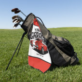 Personalisiertes Muskelwagen 1967 Garage Golfhandtuch (Gras)