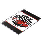 Personalisiertes Muskelwagen 1967 Garage Notizblock (Linke Seite)