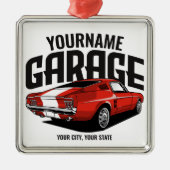 Personalisiertes Muskelwagen 1967 Garage Ornament Aus Metall (Vorne)