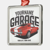 Personalisiertes Muskelwagen 1967 Garage Ornament Aus Metall (Links)