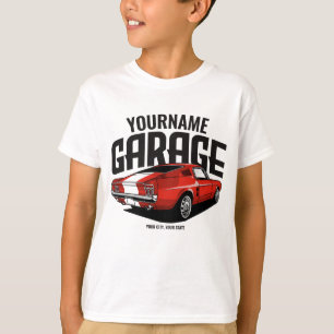 Personalisiertes Muskelwagen 1967 Garage T-Shirt