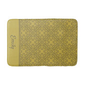 Personalisiertes Mustard Yellow Pattern Badematte (Vorderseite)