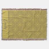 Personalisiertes Mustard Yellow Pattern Decke (Vorderseite)