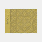 Personalisiertes Mustard Yellow Pattern Fleecedecke (Vorderseite (Horizontal))