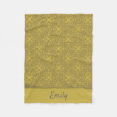 Personalisiertes Mustard Yellow Pattern Fleecedecke (Vorderseite)