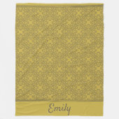 Personalisiertes Mustard Yellow Pattern Fleecedecke (Vorderseite)