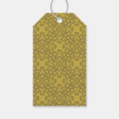 Personalisiertes Mustard Yellow Pattern Geschenkanhänger (Vorderseite)