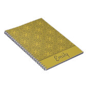 Personalisiertes Mustard Yellow Pattern Notizblock (Rechte Seite)