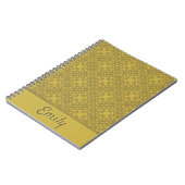 Personalisiertes Mustard Yellow Pattern Notizblock (Linke Seite)