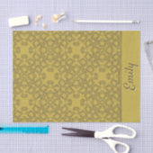 Personalisiertes Mustard Yellow Pattern Seidenpapier (Handwerk)