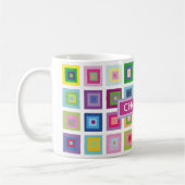 Personalisiertes Muster aus der Mitte des Jahrhund Kaffeetasse (Links)