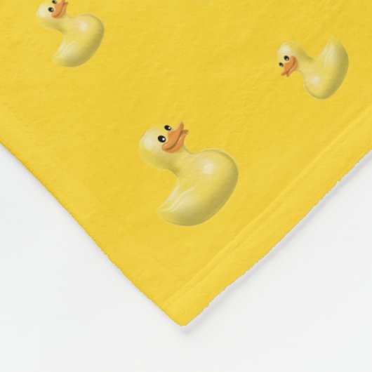 Personalisiertes Muster aus gelbem Gummi Fleecedecke (Ecke)