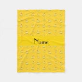 Personalisiertes Muster aus gelbem Gummi Fleecedecke (Vorderseite)