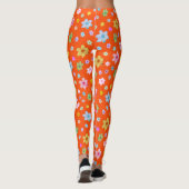 Personalisiertes Muster aus rotem Flor Leggings (Rückseite)