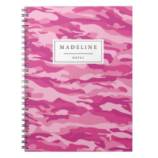 Personalisiertes Muster der rosa Camouflage Notizblock