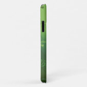 Personalisiertes Muster des grünen Gradient Leaf Case-Mate iPhone Hülle (Hinten/Rechts)