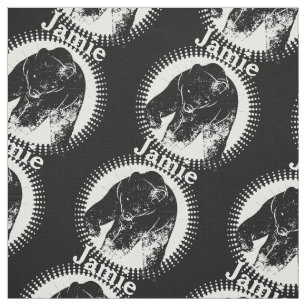 Personalisiertes Muster des schwarzen Bären Stoff